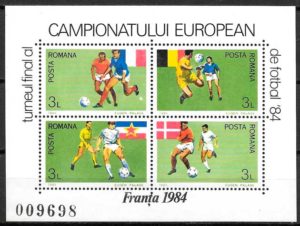 coleccion sellos futbol Rumania 1984