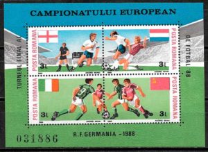 filatelia coleccion futbol Rumania 1988