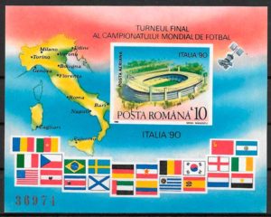 sellos futbol Rumania 1990