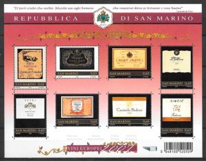 filatelia colección frutas San Marino 2007