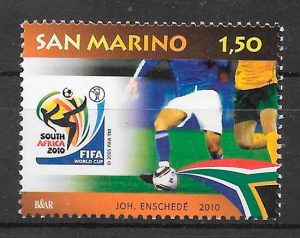 colección sellos fútbol San Marino 2010