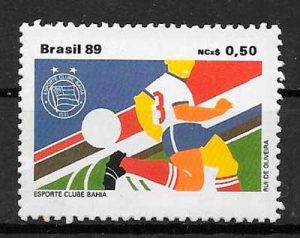 filatelia fútbol Brasil 1989