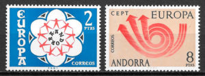 sellos Europa Andorra Espanola 1973