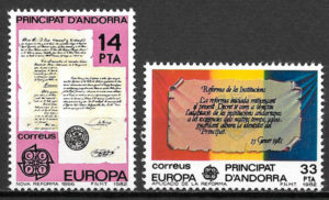 sellos Europa 1982 Andorra Espanola 1982