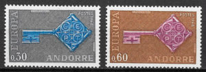 coleccion sellos Europa Andorra Francesa 1968