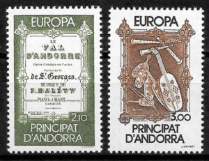 filatelia Europa Andorra Francesa 1985