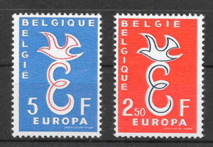 sellos Europa Belgica 1958