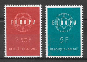 coleccion sellos Europa Belgica 1959