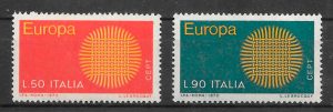 sellos Europa Italia 1970