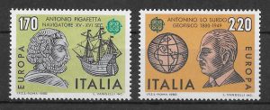 colección sellos Europa Italia 1980