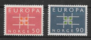 sellos tema Europa Noruega 1963