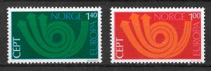 colección sellos Europa Noruega 1973