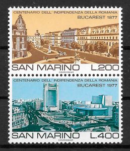 colección sellos arquitectura San Marino 1975