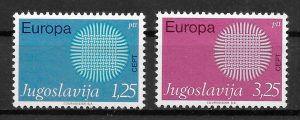 sellos Europa Yugoslavia 1970