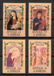 colección sellos navidad Antigua 1985