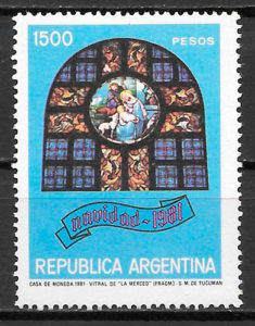 sellos navidad Argentina 1981