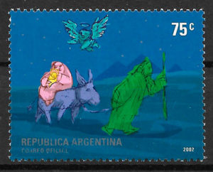 colección sellos navidad Argentina 2002