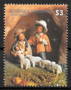 filatelia colección navidad Argentina 2012