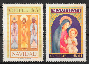 filatelia colección navidad Chile 1979