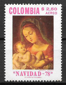 filatelia navidad Colombia 1978