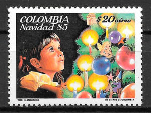 filatelia navidad Colombia 1985