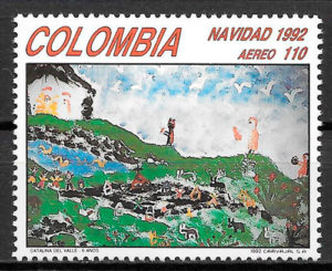 filatelia navidad Colombia 1992