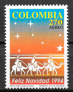 colección sellos navidad Colombia 1994