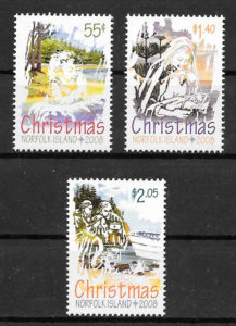 filatelia colección navidad Norfolk Island 2008