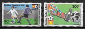 filatelia colección fútbol Benin 1982