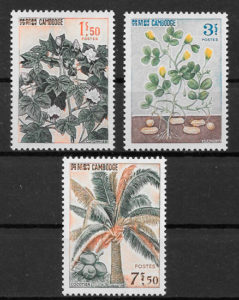 selos frutas Camboya 1965