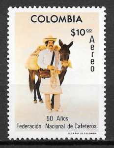 filatelia frutas Colombia 1977