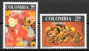 sellos frutas Colombia 1992 frutas