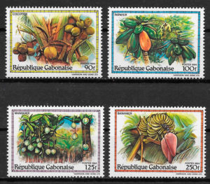 sellos frutas Gabon 1984