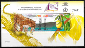 filatelia colección frutas Indonesia 2006