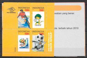 filatelia colección fútbol Indonesia 2010