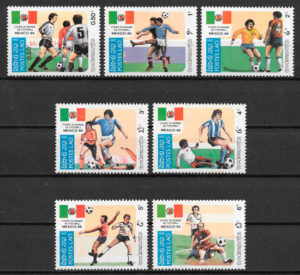 filatelia colección fútbol Laos 1985