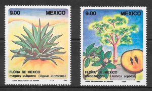 filatelia colección frutas México 1983