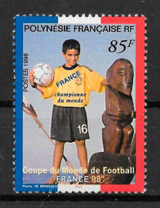 sellos fútbol Polinesia Francesa 1998