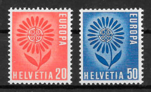 filatelia Europa Suiza 1964