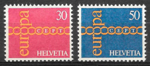 filatelia Europa Suiza 1971