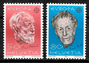 filatelia coleccion Europa Suiza 1985