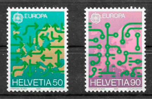 sellos Europa Suiza 1988