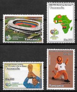 filatelia coleccion futbol Tanzania 2006