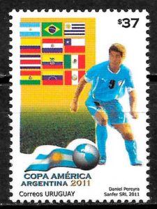 filatelia coleccion futbol Uruguay 2011