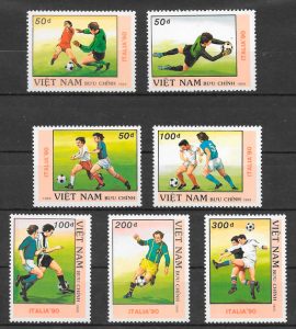 sellos fútbol Viet Nam 1989