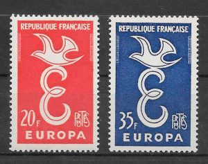 sellos Europa Francia 1958