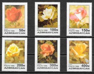 sellos rosas Azerbaiyan 1996