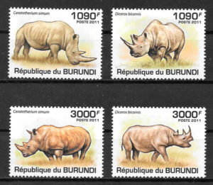 colección sellos fauna Burundi 2011