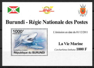 filatelia fauna Burundi 2011
