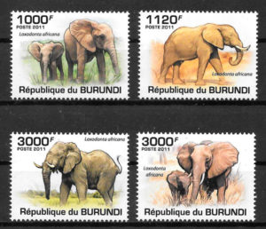 colección sellos fauna Burundi 2011